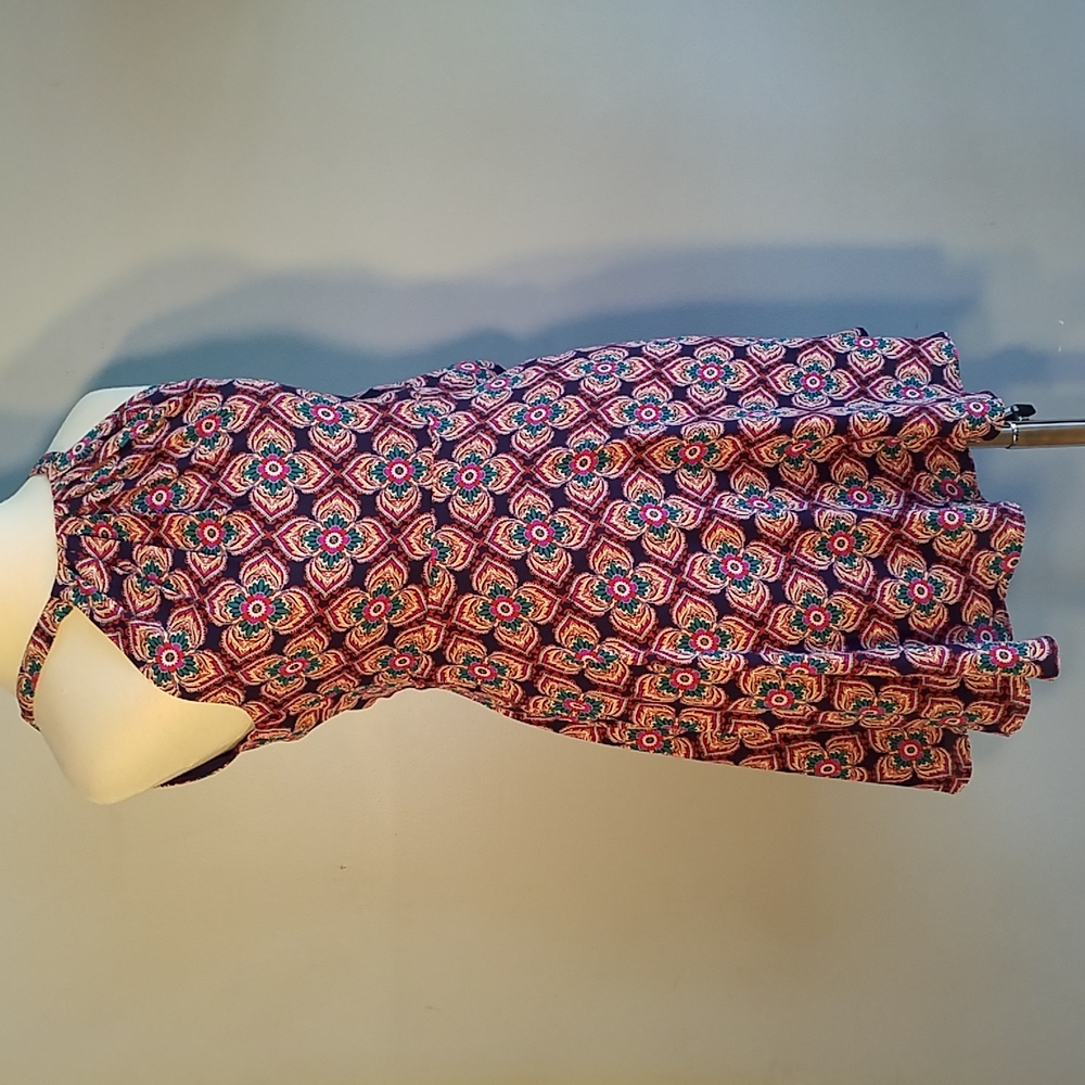 EXPRESS FLORAL DRESS Sz 0 Navy/pink/red Fully Lined Sleeveless work Cocktail